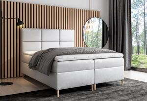 Čalouněná postel boxspring GRETA + topper, 160x200, fancy 90