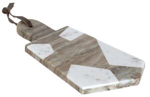 Hnědé mramorové servírovací prkénko Kave Home Vanina 29,5 x 13 cm