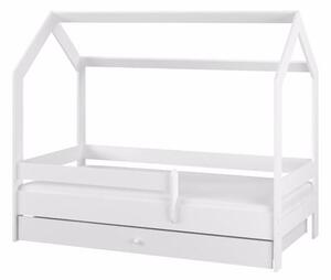 Dětská postel Domeček 160x80 cm Bílá - Se šuplíkem