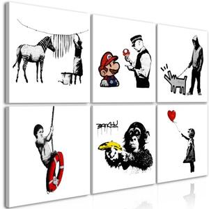 Obraz - Banksy Style (6 Parts)