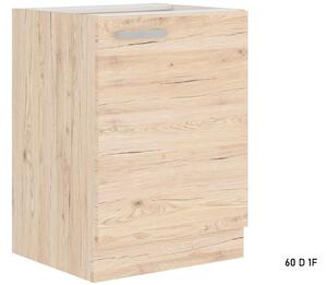 Kuchyňská skříňka dolní s pracovní deskou BORDEAUX 60 D 1F, 60x82x52, dub Bordeaux