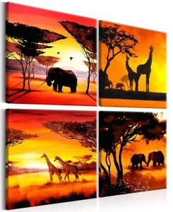 Obraz - African Animals (4 Parts)
