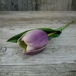 Tulipán pěnový barva fialová 32cm, cena je za 1 ks