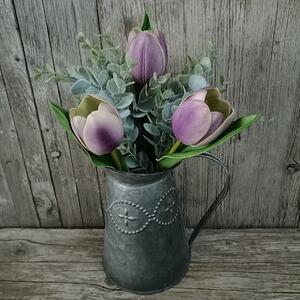 Tulipán pěnový barva fialová 32cm, cena je za 1 ks