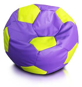 Sedací vak Fotbalový míč barevný vel.S - Eko kůže Žlutá