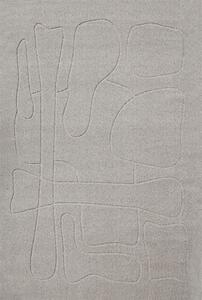 Kusový koberec vlněný Agnella Morphic Morphic šedý Rozměr: 133x195 cm