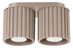 Sollux SL.1815 - Bodové svítidlo AURA 2xGU10/10W/230V taupe