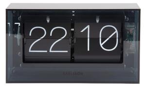 Designové nástěnné/stolní překlápěcí hodiny 5976BK Karlsson 21cm