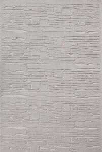 Kusový koberec vlněný Agnella Morphic Rifts H šedý Rozměr: 133x195 cm
