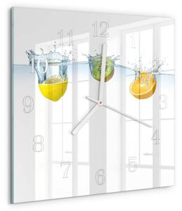 Skleněné hodiny Kiwi zskb-30x30-00090403