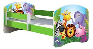 Dětská postel - ZOO 2 140x70 cm zelená