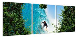Abstraktní obraz surfaře (90x30cm)