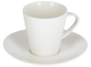 Bílý porcelánový šálek a podšálek Kave Home Pierina 200 ml