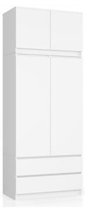 Skříň ARIVA S90, 90x180x51, bílá + nástavec