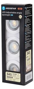 Aigostar - SADA 3x LED Podhledové svítidlo 1xGU10/4,5W/230V 4000K bílá