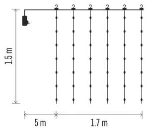 LED Venkovní vánoční řetěz 180xLED/8 funkcí 6,7 m IP44 teplá bílá