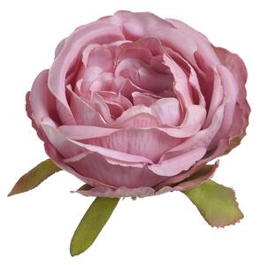 Umělý květ růže fialová 10cm