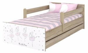 Dětská postel Max Baletka 160x80 cm - HNĚDÁ - Bez zábran a bez šuplíku