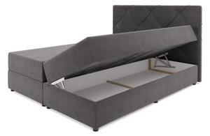 Čalouněná postel boxspring SCARLETT + topper, 140x200, itaka 34