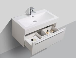 Koupelnový nábytek T900 White s vestavěným umyvadlem
