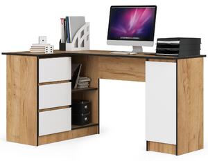 Designový psací stůl ROMAN155L, dub Craft bílý