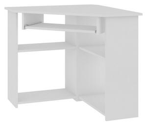Psací stůl rohový ERICH, 80x74x80, bílá