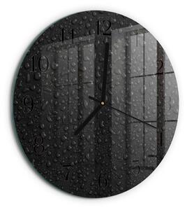 Skleněné nástěnné hodiny Kapky vody zsoc-fi30-00184285