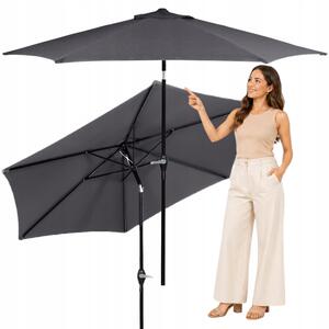 SPRINGOS SUNNY GU0021 Zahradní slunečník 250 cm, tmavě šedý
