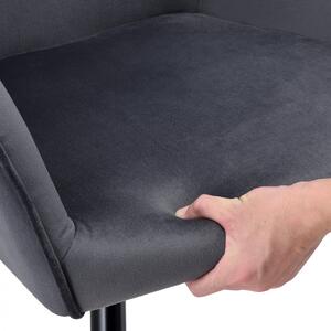 Goleto Čalouněná sametová židle Tarje | tmavě šedá
