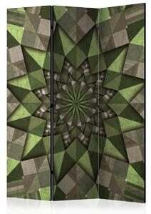 Murando DeLuxe Paraván mandala zelená hvězda Velikost: 135x172 cm