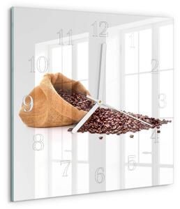 Skleněné hodiny Kávová zrna zskb-30x30-00089912