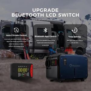 Dieselový topný panel 8 kW – 12V a 24V s ovládáním přes Bluetooth, určený pro vozidla a dílny