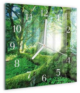 Skleněné hodiny Lesní mech zskb-30x30-00082208