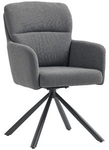 Jídelní židle - Kuchyňská židle - Židle s područkami - Čalouněná židle - Designová židle - Šedá