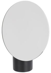 Kave Home Kulaté kosmetické stolní zrcadlo Laforma Veida s černým podstavcem 16,1 x 14 cm