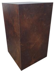 Tmavě hnědý dřevěný odkládací stolek Ruggine by Marco Barotti 60 cm