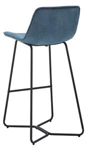 Barová Židle Ze Sametu Nery Modrá