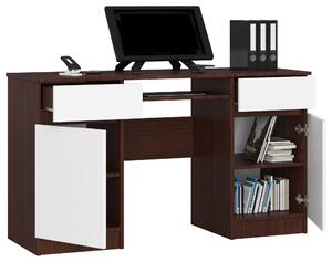 Moderní psací stůl ANNA135, wenge / bílý