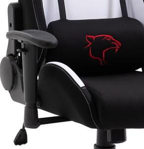 Kancelářská židle FG-38, 67,5x128-138x70, červená/černá