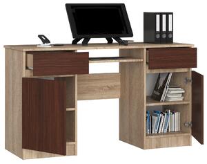 Moderní psací stůl ANNA135, dub Sonoma / wenge