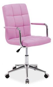 Dětská židle KEDE Q-022, 51x87-97x40, růžová ekokůže