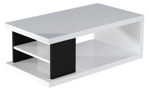 Konferenční stolek LUKE, 110x60x41, bílá/černá mat