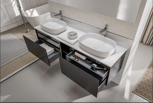 Toaletní stolek Inalco 1900 Open Storage s deskou z minerálního odlitku - možnost volby barvy