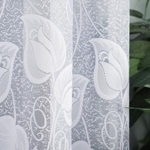 Dekorační oblouková krátká záclona na žabky NORA 130 bílá 300x130 cm MyBestHome