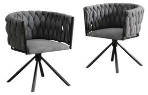 Jídelní židle - Sada 2 kusů - Otočná židle - Židle - Pohodlná židle - Ergonomický design - Otočná o 360°