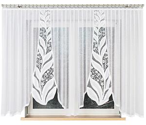 Bílá žakárová záclona MELANIA 400x160 cm