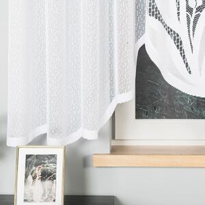Bílá žakárová záclona MELANIA 400x160 cm