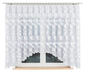 Bílá žakárová záclona MARTYNA 420x160 cm