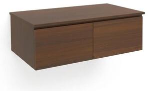 Koupelnová skříňka s krycí deskou SAT B-Way 119x30x45 cm ořech mat BWAY120NUTD
