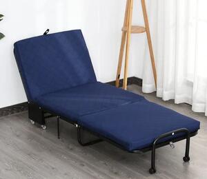 Goleto Skládací postel 184 x 65 x 26 cm | modrá